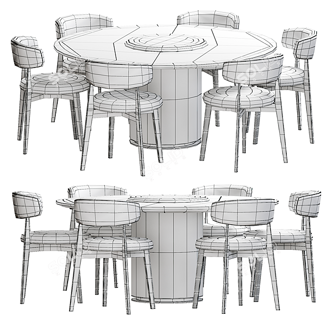 Modern Calligaris Talks Dining Table 3D model image 4