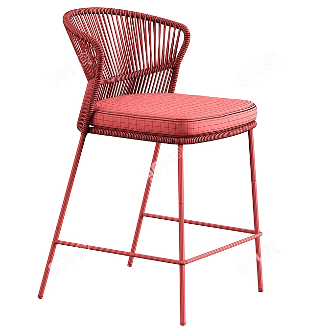 Elegant Ola Bar Chair 3D model image 7