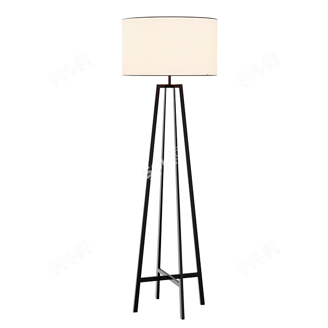 Sleek Black Floor Lamp: Castillo 3D model image 1