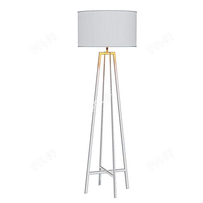 Sleek Black Floor Lamp: Castillo 3D model image 2