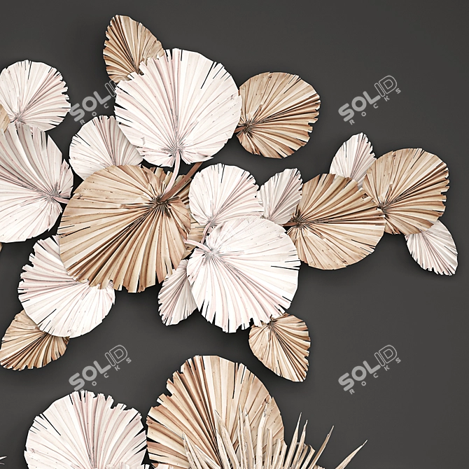 Eco Decor: Palm Leaf Wall Panel 3D model image 5