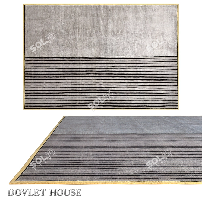 Luxurious Carpet: Dovlet House (Art 15535) - Handcrafted in India 3D model image 1