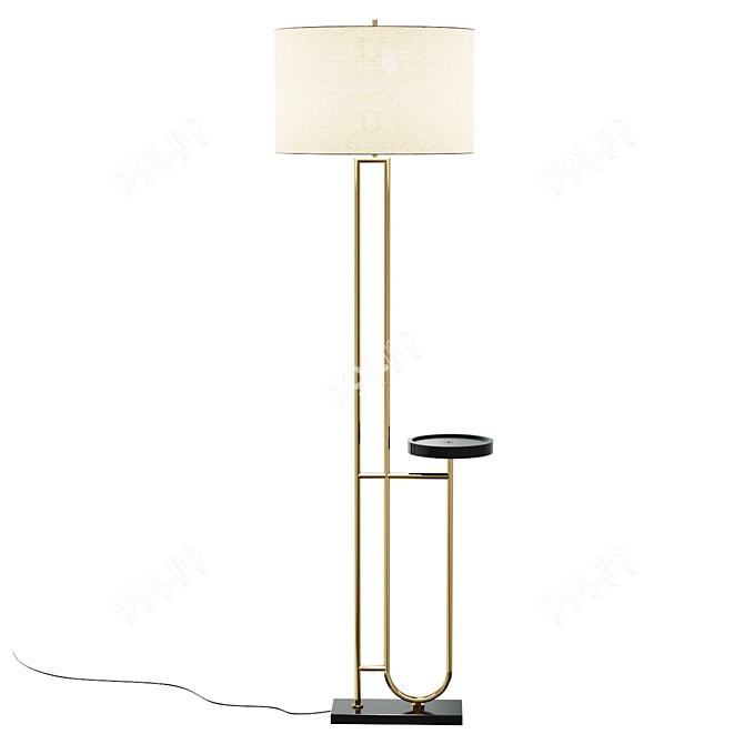 Imogen Tray Floor Lamp: Stylish and Functional 3D model image 1