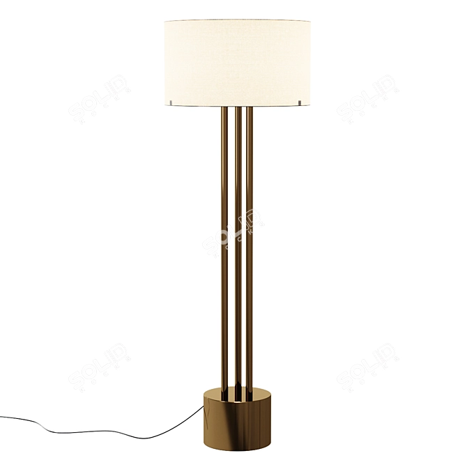 Pipette Tube Floor Lamp 3D model image 1