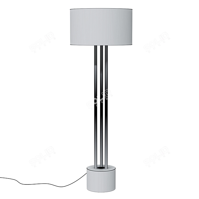 Pipette Tube Floor Lamp 3D model image 2