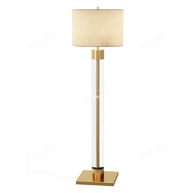 Avenue Brass Floor Lamp 3D model image 1