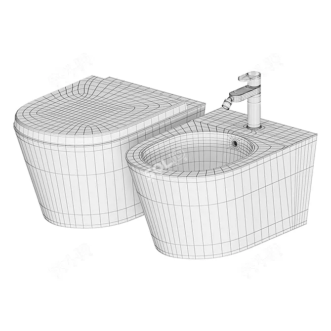 Valdama IL Rimless WC: Elegant and Efficient 3D model image 7