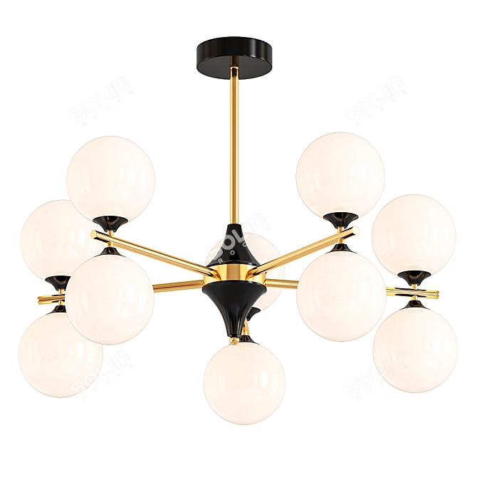 Elegant Mimosa Pendant Chandelier 3D model image 1