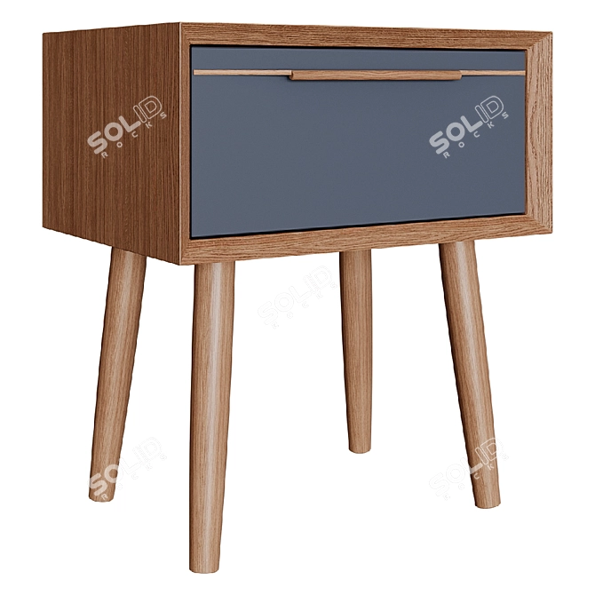 Bruni Bedside Table - Elegant and Functional Cabinet 3D model image 2