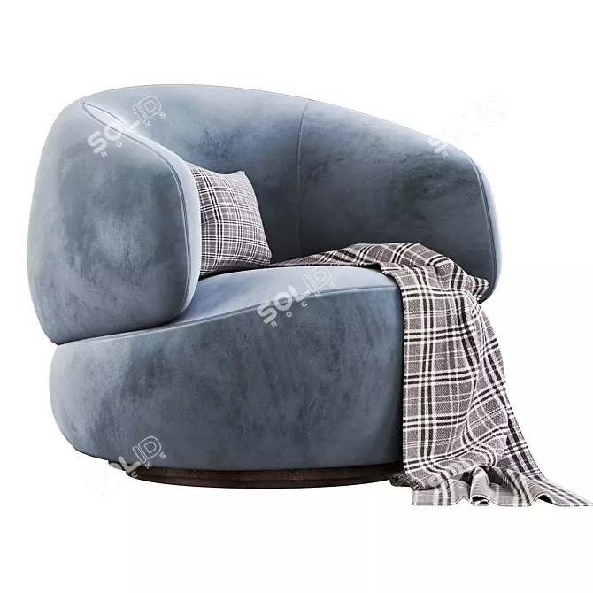 Elegant District Eight Orbit Armchair 3D model image 1