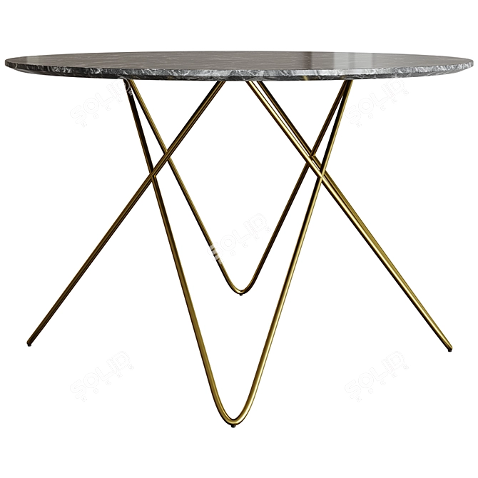 Title: Halmar Bonello Round Dining Table 3D model image 1