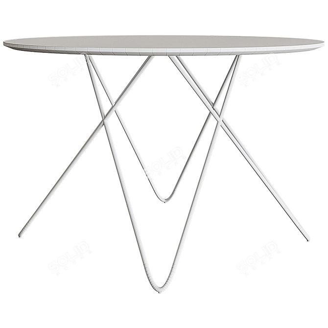 Title: Halmar Bonello Round Dining Table 3D model image 2