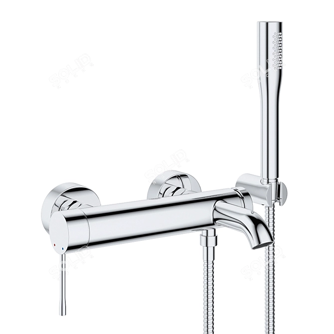 Essence Mixer Taps: Perfect for Baths & Sinks 3D model image 4