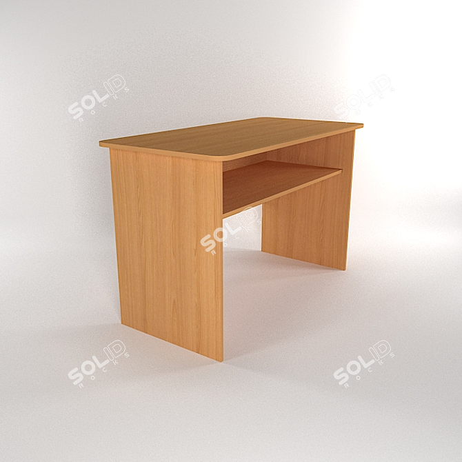 Elegant Writing Desk 3D model image 1