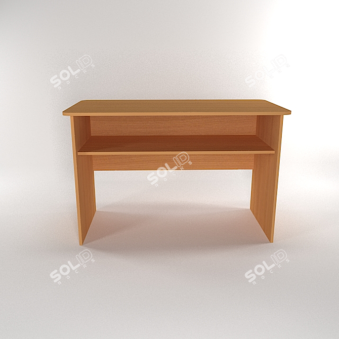 Elegant Writing Desk 3D model image 2