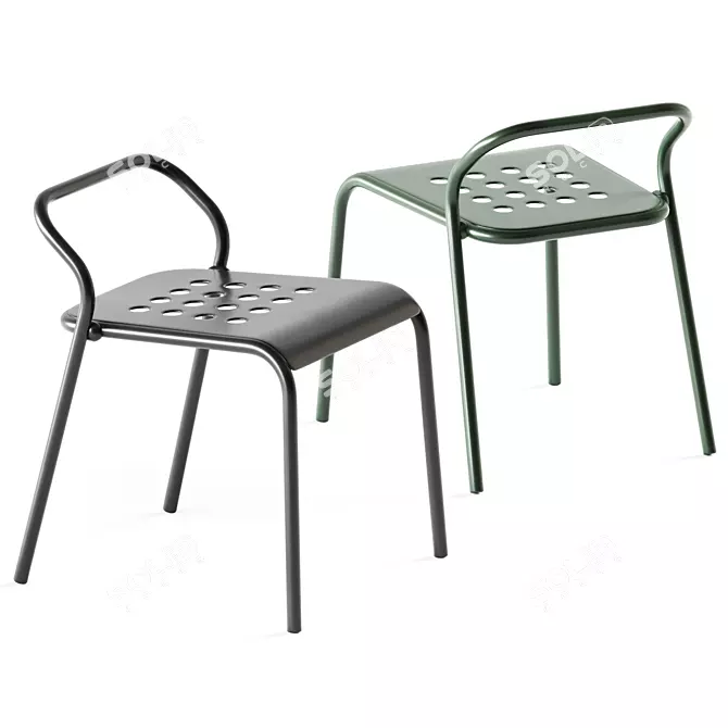 Varaschin Noss Outdoor Chair: Stylish Garden Seating 3D model image 1