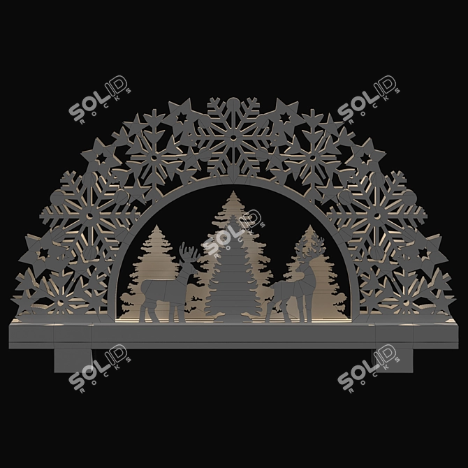 Festive Christmas Decor Set 3D model image 6