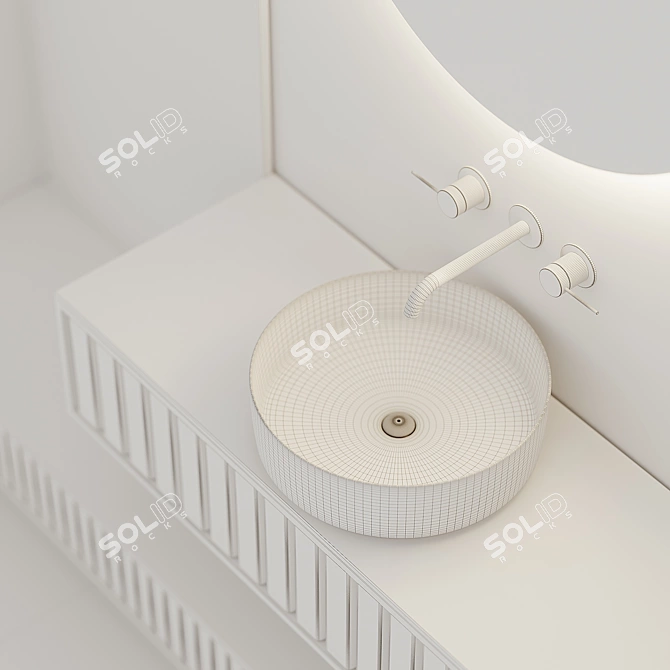 Modern Wash Basin 3D model image 4