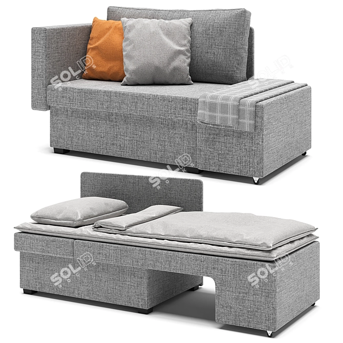 Modern IKEA Sandsbru 2-Seat Sofa Bed 3D model image 2