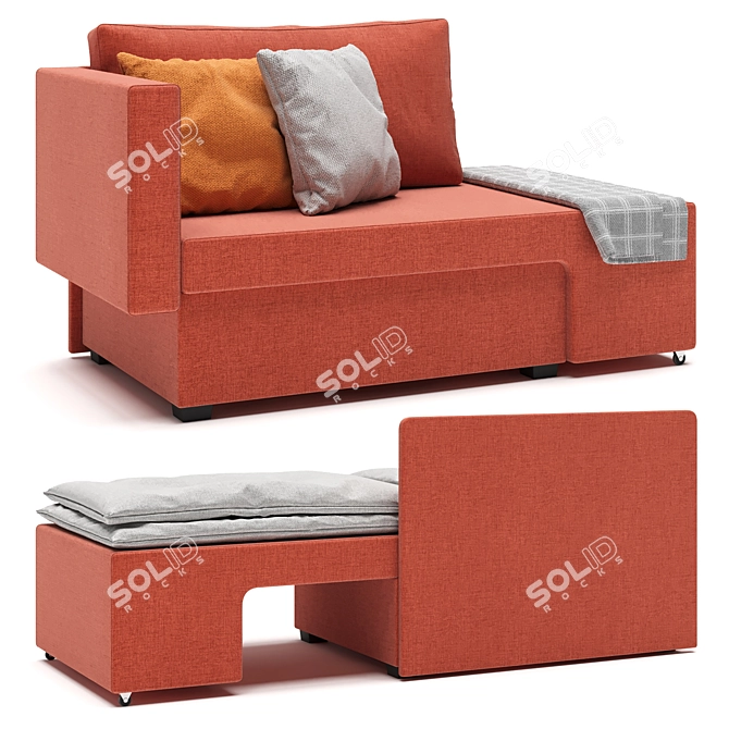 Modern IKEA Sandsbru 2-Seat Sofa Bed 3D model image 3