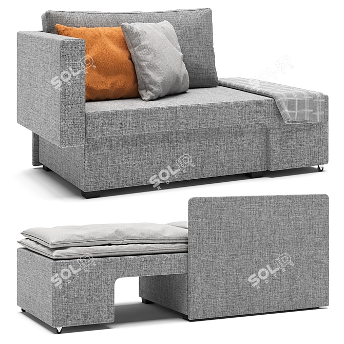Modern IKEA Sandsbru 2-Seat Sofa Bed 3D model image 4
