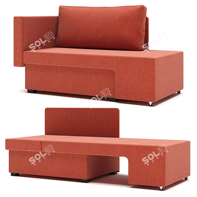 Modern IKEA Sandsbru 2-Seat Sofa Bed 3D model image 5