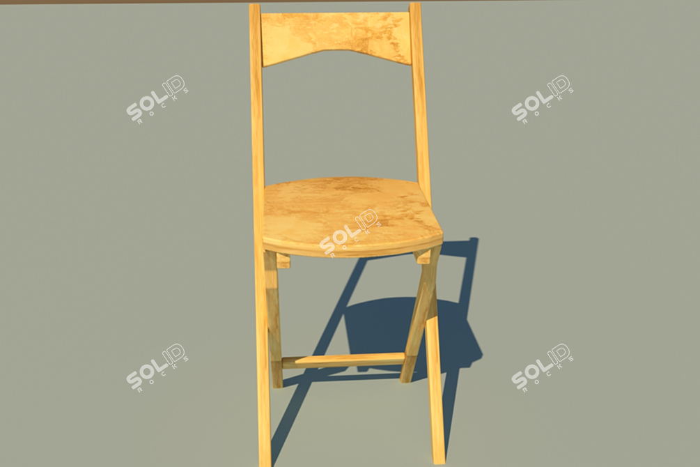 Wooden Chair 3D model image 1