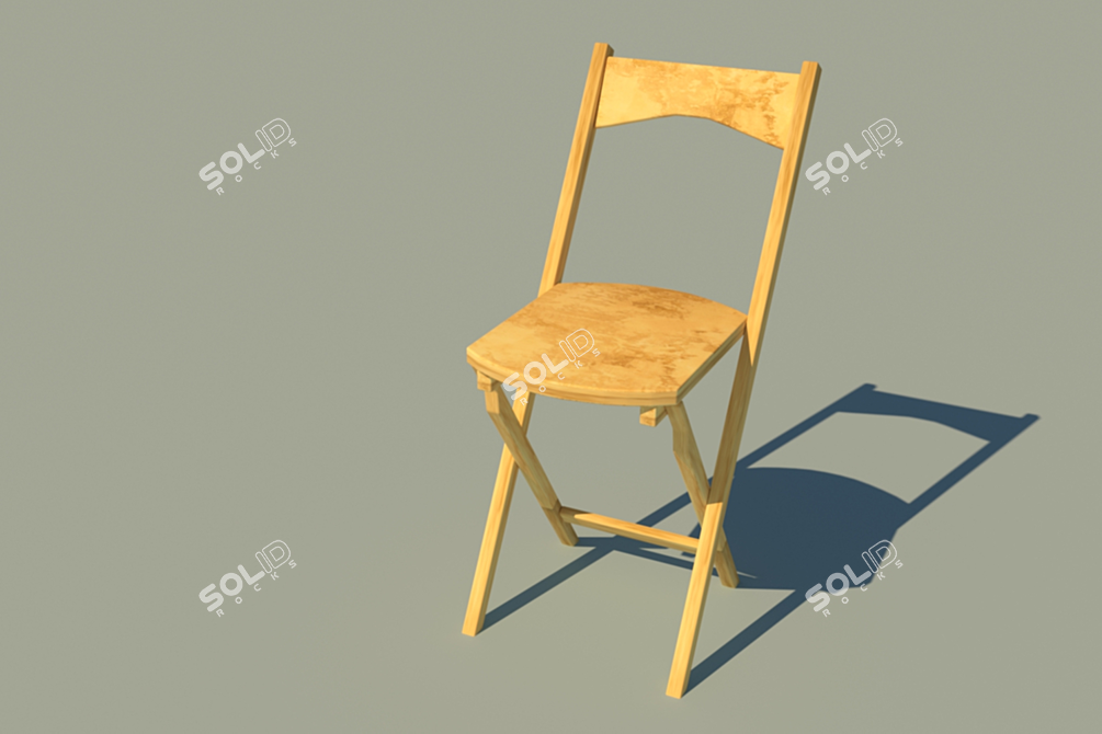 Wooden Chair 3D model image 4