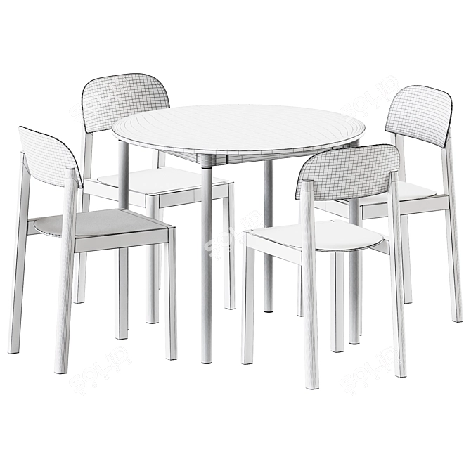 Muuto Base Round Table Set 3D model image 2