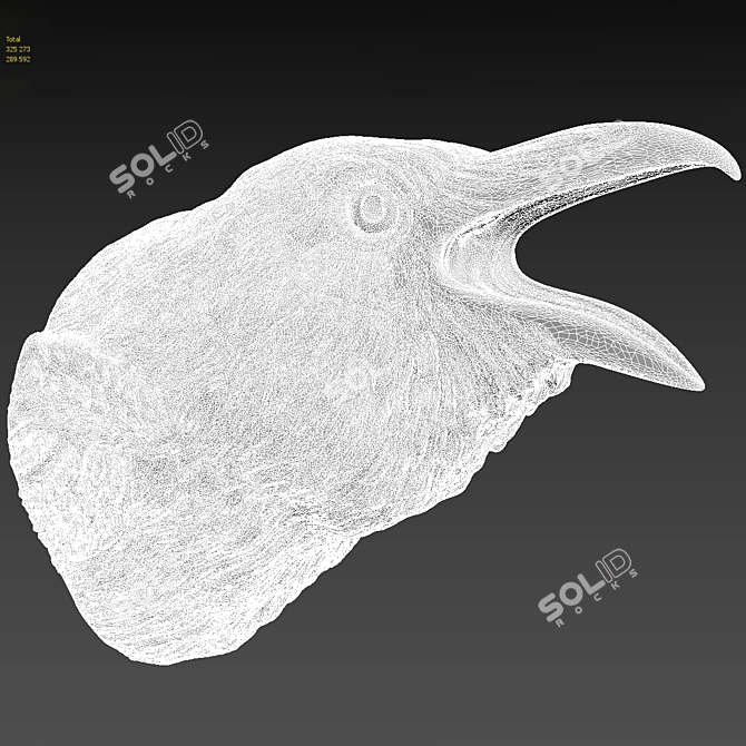 Elegant Raven Wall Decor 3D model image 4