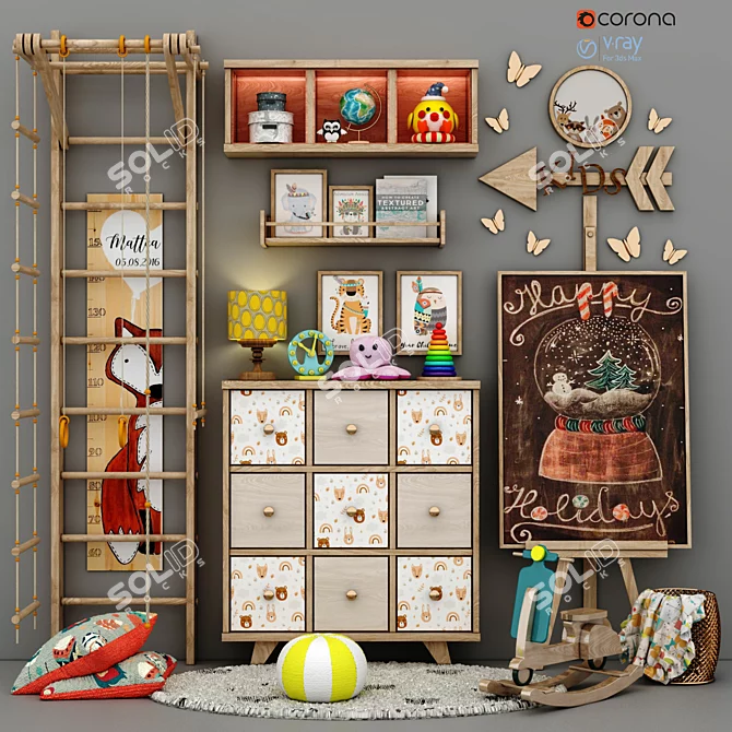 Dreamy Haven Childroom Decor 3D model image 5