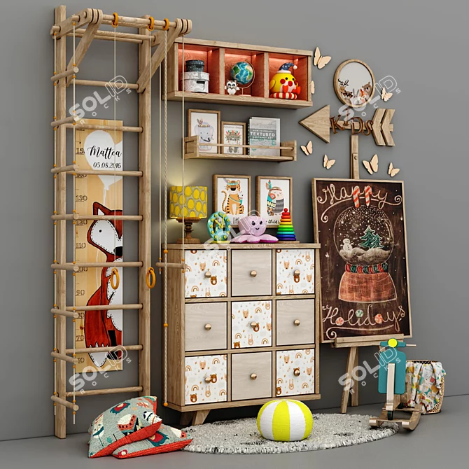 Dreamy Haven Childroom Decor 3D model image 6