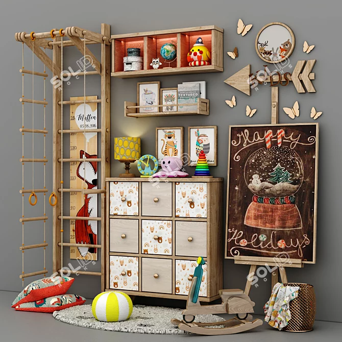 Dreamy Haven Childroom Decor 3D model image 7