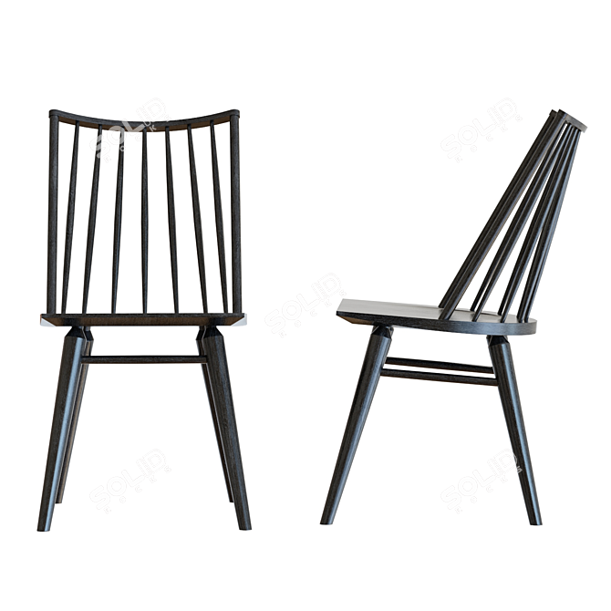 Elegant Paton Dining Chair 3D model image 3