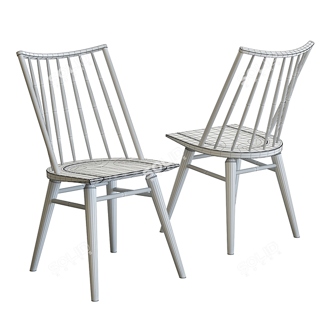 Elegant Paton Dining Chair 3D model image 5