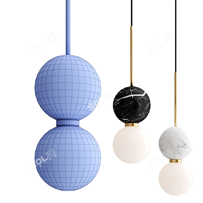 Contemporary Dalt Pendant Lamp 3D model image 4