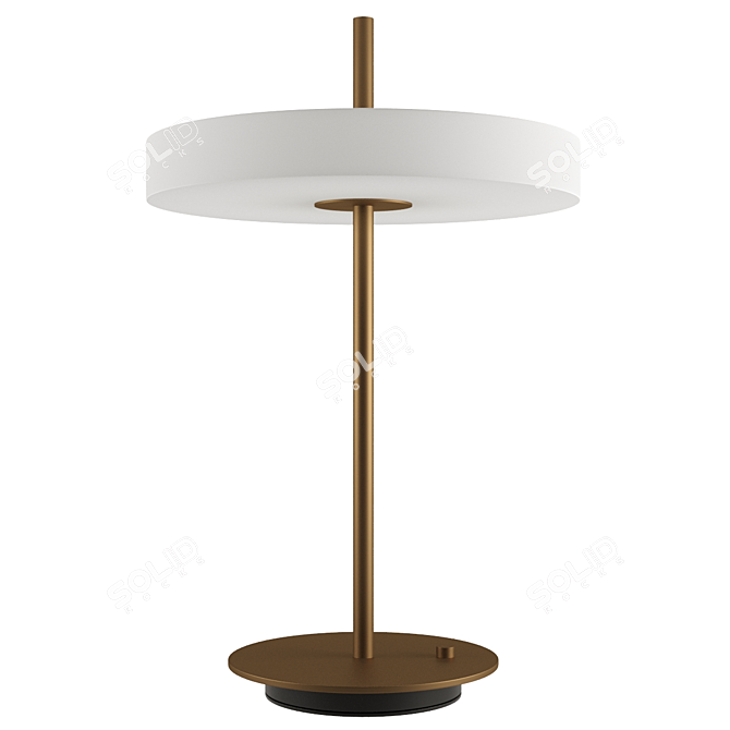 Stylish Steel Table Lamp 3D model image 1