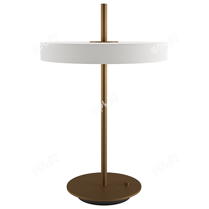 Stylish Steel Table Lamp 3D model image 2