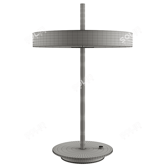 Stylish Steel Table Lamp 3D model image 4