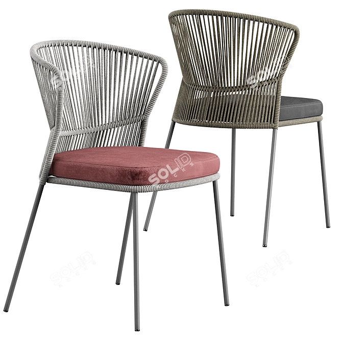 Customizable Ola Chair & OTX Table 3D model image 2