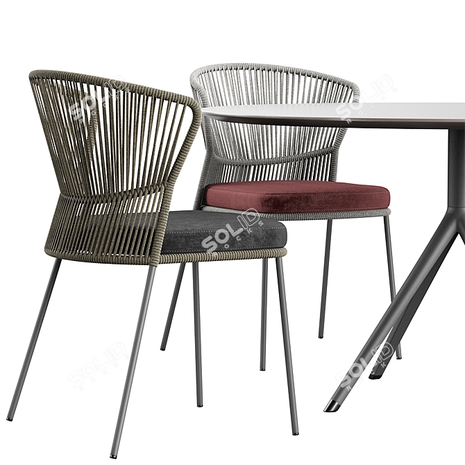 Customizable Ola Chair & OTX Table 3D model image 3