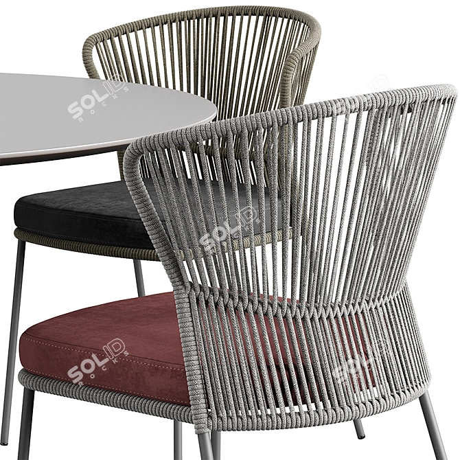 Customizable Ola Chair & OTX Table 3D model image 4