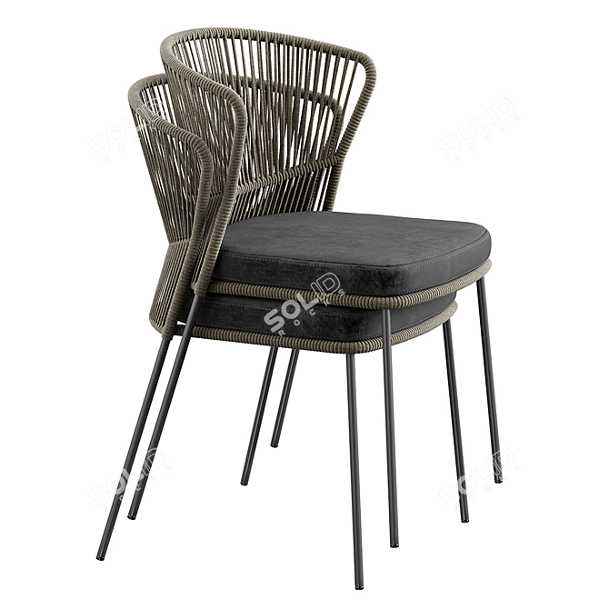 Customizable Ola Chair & OTX Table 3D model image 6