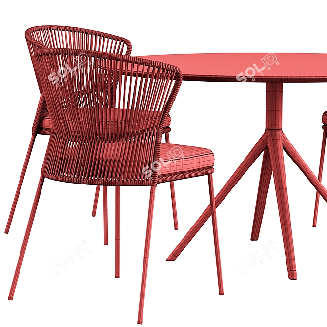 Customizable Ola Chair & OTX Table 3D model image 7