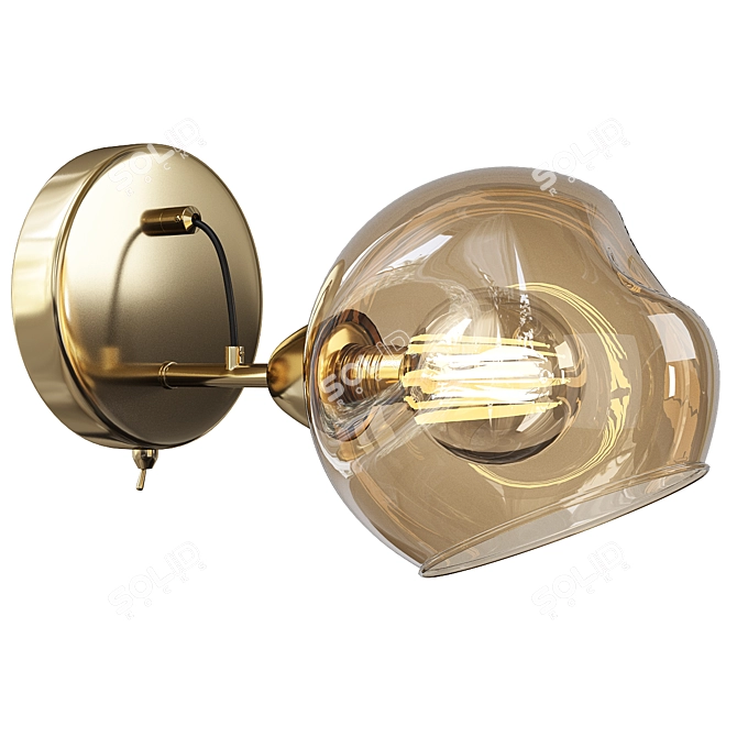 Elegant Lumion Amber Sconce 3D model image 1