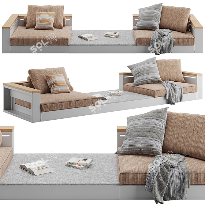 Flexform Freeport Outdoor Sofa - Modern, Stylish and Durable 3D model image 1