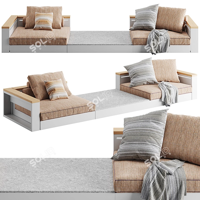 Flexform Freeport Outdoor Sofa - Modern, Stylish and Durable 3D model image 5