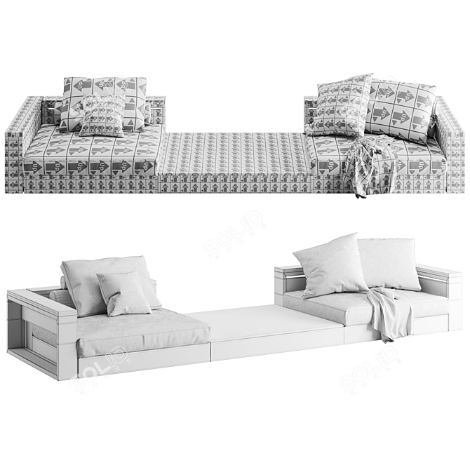 Flexform Freeport Outdoor Sofa - Modern, Stylish and Durable 3D model image 8