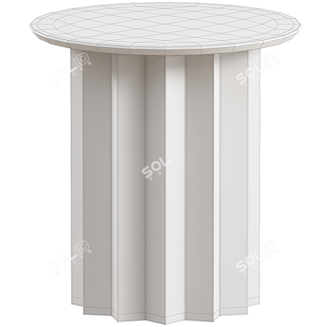 Modern Faceted Hera Side Table 3D model image 2