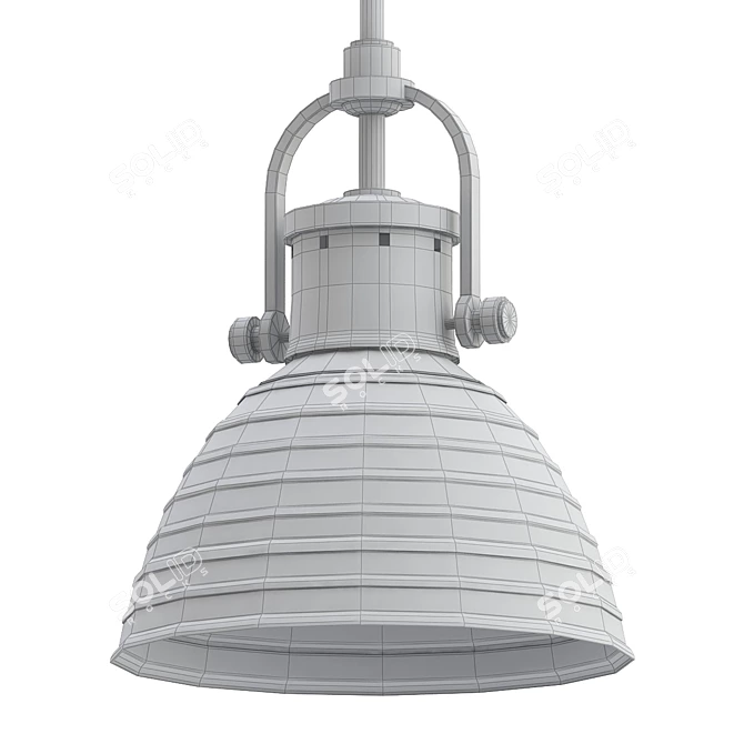 Sleek Dome Pendant 3D model image 2